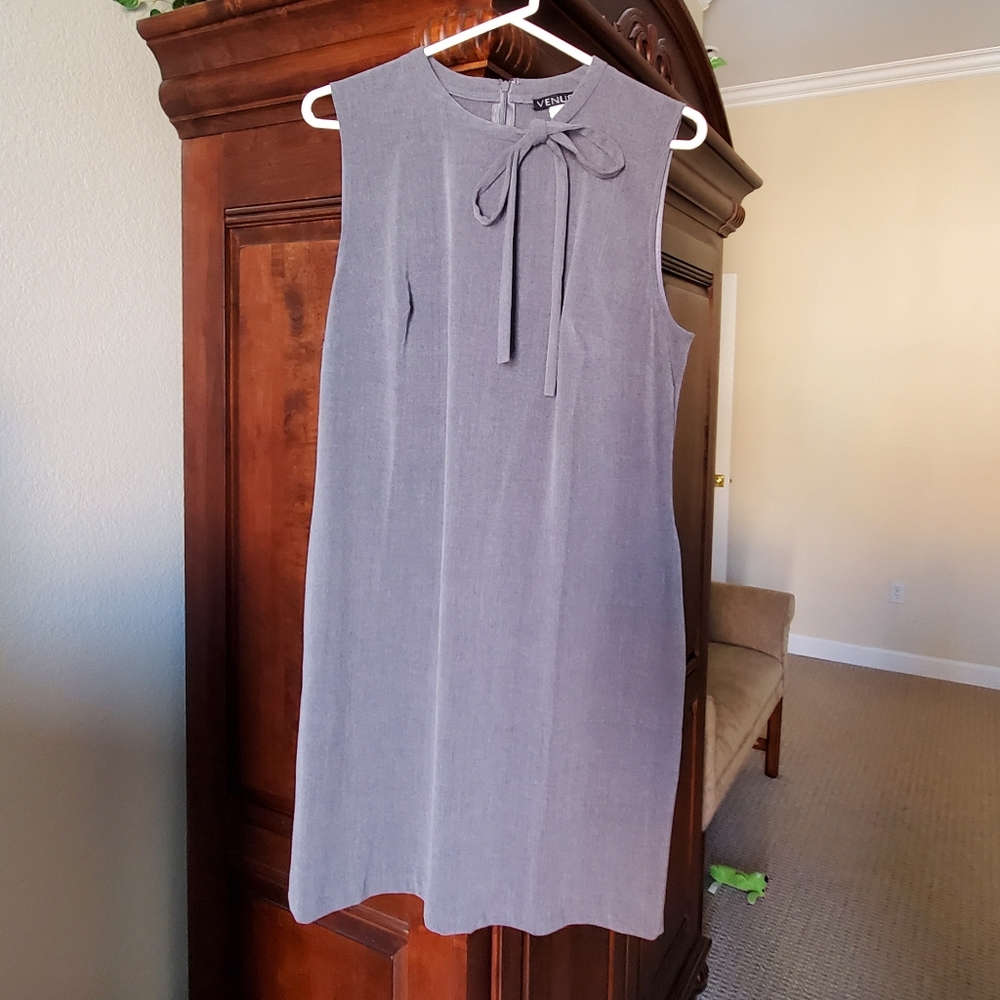 Venus Casual Sleeveless Bow Neck Dress